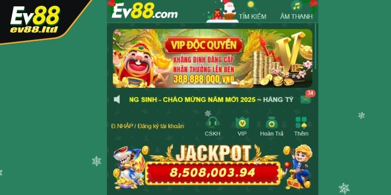 Truy cập link vào EV88